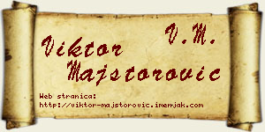 Viktor Majstorović vizit kartica